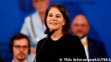 26.05.2022
German Foreign Minister Annalena Baerbock speaks during the ceremony of the Charlemagne Prize (Karlspreis) in Aachen, Germany, May 26, 2022. REUTERS/Thilo Schmuelgen
