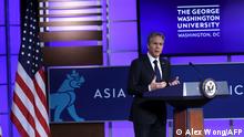 WASHINGTON, DC - MAY 26: U.S. Secretary of State Antony Blinken speaks on China at Jack Morton Auditorium of George Washington University May 26, 2022 in Washington, DC. Blinken delivered a speech on the Biden administration’s policy toward China during the event hosted by the Asia Society Policy Institute. Alex Wong/Getty Images/AFP
== FOR NEWSPAPERS, INTERNET, TELCOS & TELEVISION USE ONLY ==