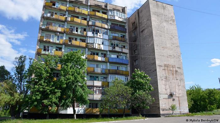 Buildings bearing marks or attacks by Russia