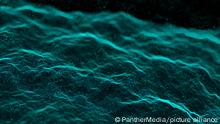 3D render of a modern techno background with flowing particles