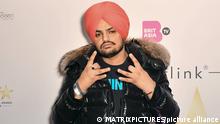 PLEASE CREDIT ALL USES WORLD RIGHTS Singer Sidhu Moose Wala attends the 2019 Punjabi Film Awards at Grosvenor House in London. MARCH 30th 2019 REF: SLI 191092