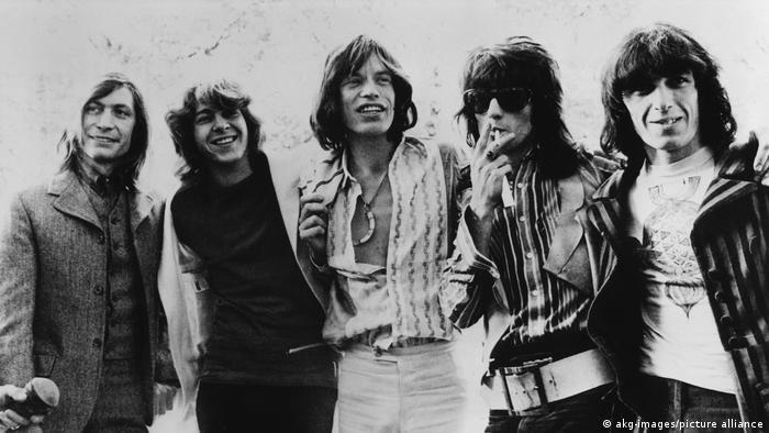 The Rolling Stones 1973: (Von links:) Charlie Watts, Mick Taylor, Mick Jagger, Keith Richards und Bill Wyman.