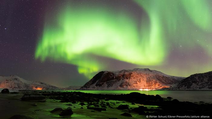 Grotfjord, Tromsoe - Efektet e dritës polare në Norvegji