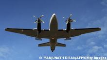 A BQ-100 Beechcraft aircraft fitted with canisters containing Silver Iodide, Sodium Chloride and Potassium Chloride on its wings takes off during the cloud seeding experiment Project Varshadhari at Jakkur Airport in the Indian city of Bangalore on August 21, 2017. / AFP PHOTO / MANJUNATH KIRAN (Photo credit should read MANJUNATH KIRAN/AFP via Getty Images)