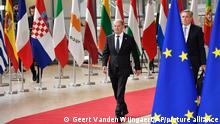 German chancellor Olaf Scholz, center, arrives for an extraordinary meeting of EU leaders to discuss Ukraine, energy and food security at the Europa building in Brussels, Monday, May 30, 2022. European Union leaders will gather Monday in a fresh show of solidarity with Ukraine but divisions over whether to target Russian oil in a new series of sanctions are exposing the limits of how far the bloc can go to help the war-torn country. (AP Photo/Geert Vanden Wijngaert)