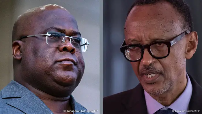 Kombibild Felix Tshisekedi und Paul Kagame