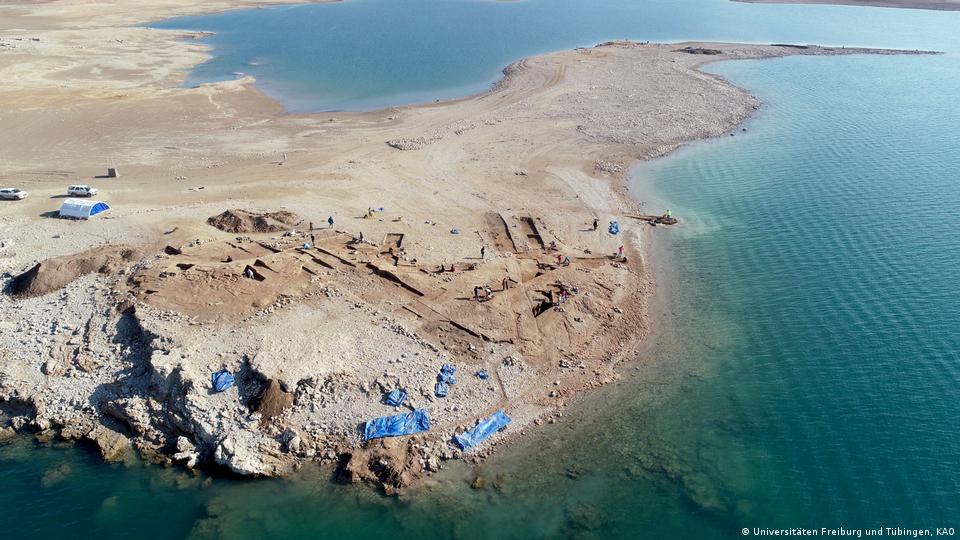 Foto aérea do des sítio arqueológico