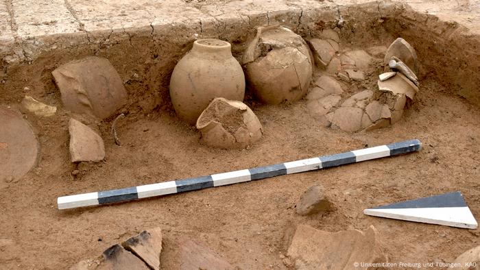 Clay vessels found preserved at an archeological dig in Iraq