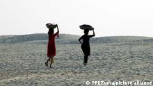 May 26, 2022, Pakistan: HYDERABAD, PAKISTAN, MAY 26: View of dried part of Indus River as the water level .decrease due to acute water shortage which indicating for high risks of shortage of water in .future, in Hyderabad on Thursday, May 26, 2022. (Credit Image: © PPI via ZUMA Press Wire
