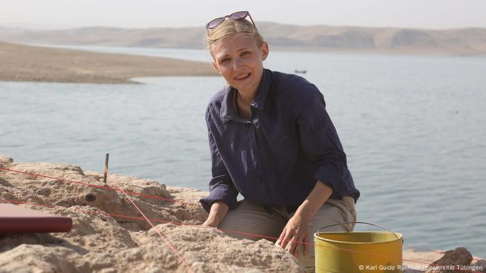 Archaeologist Ivana Puljiz at work on a dig in Iraq