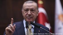 01.06.2022
ANKARA, TURKIYE - JUNE 1: Turkish President and leader of the Justice and Development (AK) Party Recep Tayyip Erdogan makes a speech during his party‚Äôs group meeting at the Turkish Grand National Assembly (TGNA) in Ankara, Turkiye on June 1, 2022. Emin Sansar / Anadolu Agency