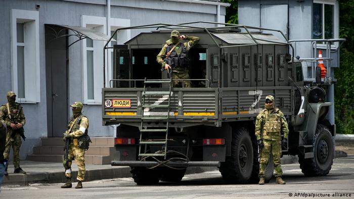 Militari ruşi în oraşul Cherson