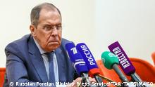 RIYADH, SAUDI ARABIA - JUNE 1, 2022: Russia s Foreign Minister Sergei Lavrov gives a press conference following a Russia - the Cooperation Council for the Arab States of the Gulf joint ministerial meeting. Russian Foreign Ministry Press Service/TASS PUBLICATIONxINxGERxAUTxONLY TS133960 