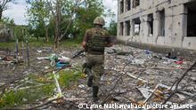 Ukraine Kriegszerstörung zwischen Mykolaiv und Cherson