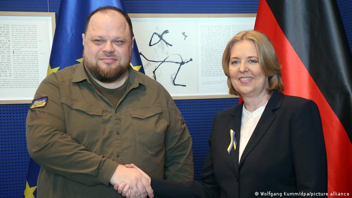Ukraine-Krieg - ukrainischer Parlamentspräsident in Berlin