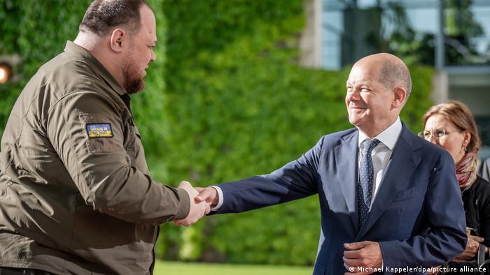 El presidente del Parlamento ucraniano, Ruslan Stefanchuk, se reunió en Berlín con el canciller, Olaf Scholz, la semana pasada.