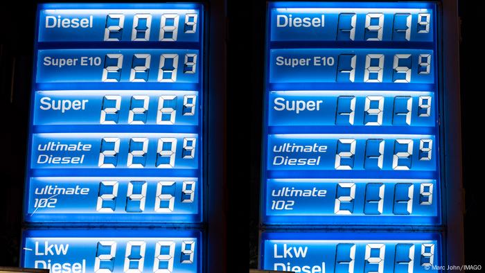 Precios de la gasolina en Alemania. (1.06.2022).