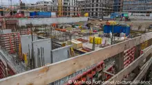 Wohnungsbau in Freiburg. Nach Einschaetzung von Branchenverbaenden steht der Wohnungsbau in Deutschland vor einem Einbruch . Gruende sind Materialmangel, Kostenanstieg, Krieg in der Ukraine. Foto: Winfried Rothermel