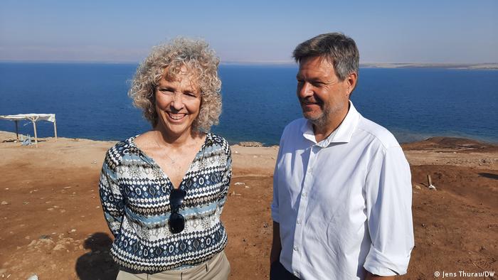 Jordanien | Robert Habeck und Jennifer Morgan am Toten Meer