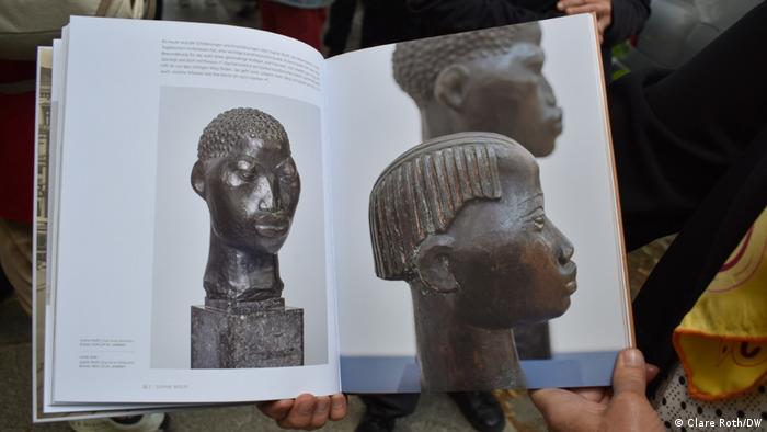 Book showing sculptures