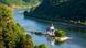 Burg Pfalzgrafenstein steht auf einer kleinen Insel im Rhein, Deutschland Burg Pfalzgrafenstein steht auf einer kleinen Insel im Rhein, Deutschland