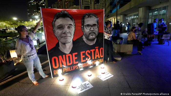 Ato cobrando empenho das autoridades brasileiras nas buscas por Phillips e Pereira. Dupla desapareceu em 5 de junho
