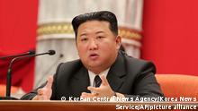 In this photo provided on Saturday, June 11, 2022 by the North Korean government, North Korean leader Kim Jong Un attends a plenary meeting of the ruling Workers’ Party’s Central Committee held during June 8 - June 10, 2022 in Pyongyang, North Korea. Independent journalists were not given access to cover the event depicted in this image distributed by the North Korean government. The content of this image is as provided and cannot be independently verified. Korean language watermark on image as provided by source reads: KCNA which is the abbreviation for Korean Central News Agency. (Korean Central News Agency/Korea News Service via AP)