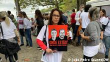 Demonstration in Rio de Janeiro, die sich für die Lokalisierung des Journalisten Dom Phillips und des Indigenisten Bruno Pereira einsetzt, die letzten Sonntag im Amazonasgebiet verschwunden sind.