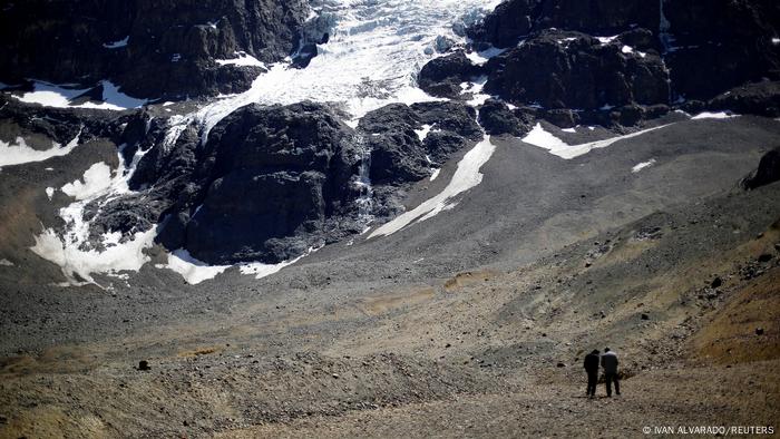 Ein Blick auf die Gletscher der Anden, La Paloma Glacier, Chile