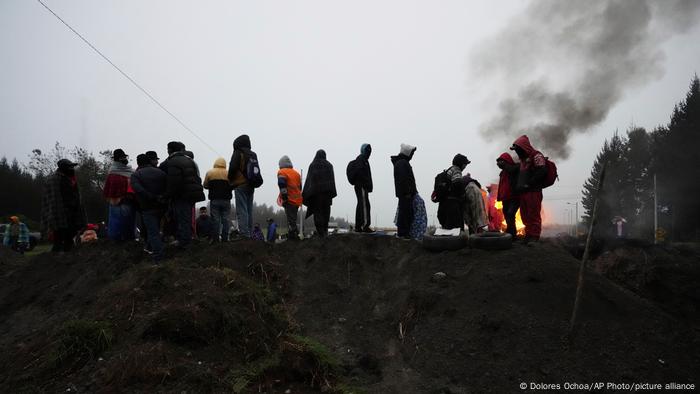 Protestas en Ecuador contra el gobierno de Guillermo Lasso.