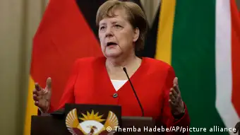 2020年2月，默克尔做出针对德国选项党这一表态时，她正在南非进行访问