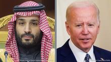 RIYADH, SAUDI ARABIA - DECEMBER 14: (----EDITORIAL USE ONLY Äì MANDATORY CREDIT - ROYAL COURT OF SAUDI ARABIA / HANDOUT - NO MARKETING NO ADVERTISING CAMPAIGNS - DISTRIBUTED AS A SERVICE TO CLIENTS----) Crown Prince of Saudi Arabia Mohammad bin Salman al-Saud attends the 42nd Gulf Cooperation Council (GCC) Summit in Riyadh, Saudi Arabia on December 14, 2021. Royal Court of Saudi Arabia / Anadolu Agency
+++++++++++U.S. President Joe Biden speaks at the signage ceremony of the H.R. 3525, the Commission To Study the Potential Creation of a National Museum of Asian Pacific American History and Culture Act at the White House in Washington, U.S., June 13, 2022. REUTERS/Elizabeth Frantz