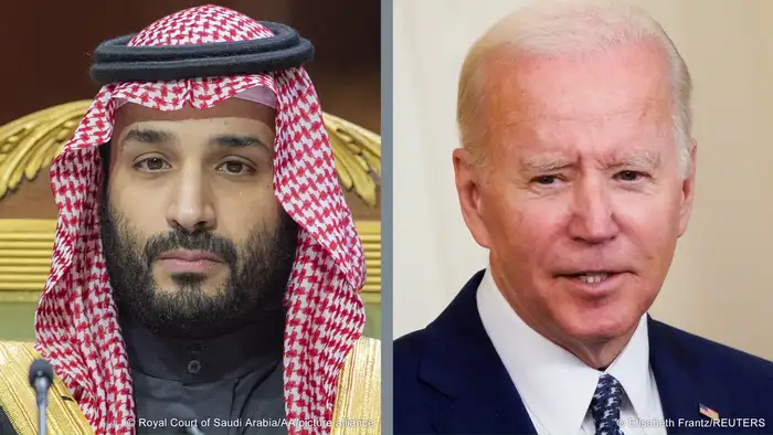 Kombobild Prinz Salman und Joe Biden