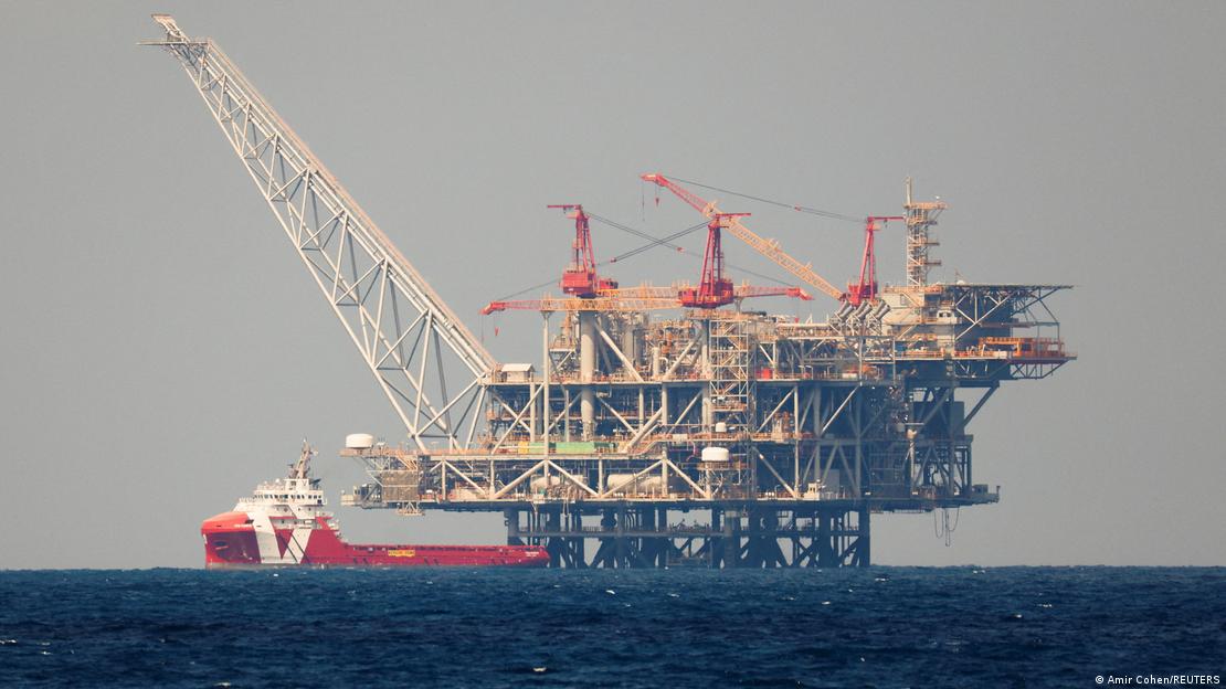 تصویر میدان گازی لویاتان در مدیترانه در نزدیکی حیفا تصویر میدان گازی لویاتان در مدیترانه در نزدیکی حیفا