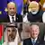 Naftali Bennett, Narendra Modi, Zayed Al Nahyan und Joe Biden