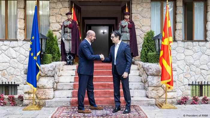 Nord-Mazedonien Ohrid | Präsident Stevo Pendarovski empfängt Charles Michel