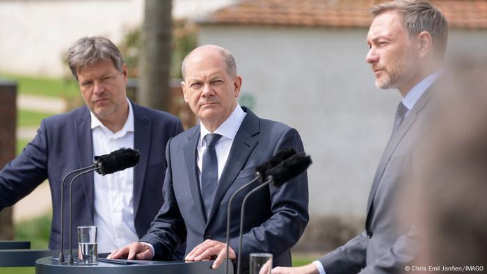 Schloss Meseberg | Kabinettsklausur Pressekonferenz | Robert Habeck | Olaf Scholz | Christian Lindner