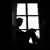 A silhouette of a person sitting in a window. (dpa)
