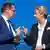 Tino Chrupalla and Alice Weidel talk to each other at party conference
