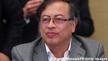 17.06.2022
Colombian presidential left-wing candidate Gustavo Petro gestures during a meeting with former presidential candidate Alejandro Gaviria (out of frame) in Bogota, on June 17, 2022. - Petro will face Rodolfo Hernandez in June 19 presidential election. (Photo by DANIEL MUNOZ / AFP) (Photo by DANIEL MUNOZ/AFP via Getty Images)