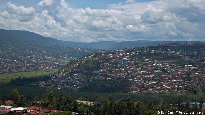 Rwanda's capital city of Kigali as seen from above