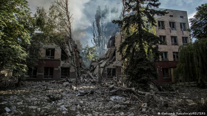 Imagen de la destrucción en Lysychansk tras los ataques de artillería rusos.
