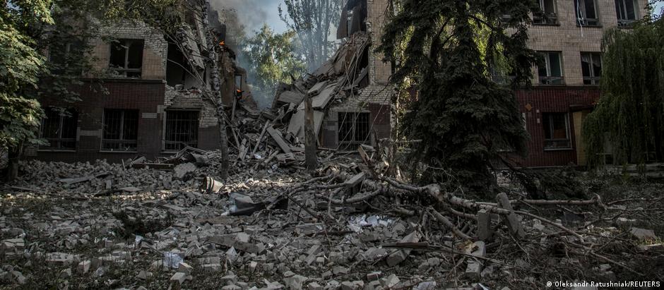 Russlands Angriff auf die Ukraine geht weiter, in Lysychansk