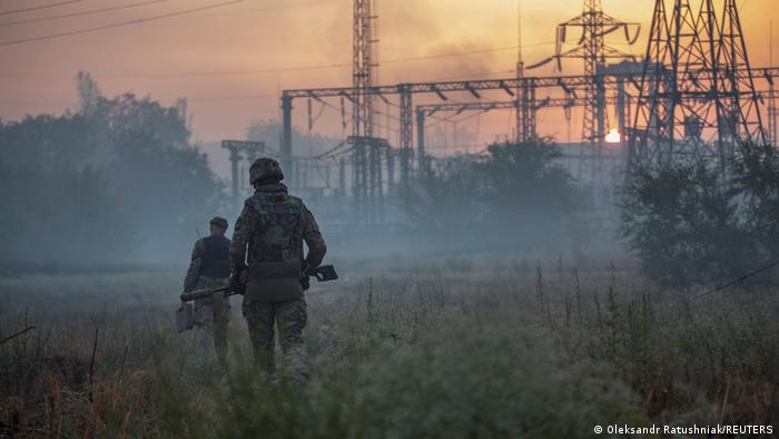 Украинские солдаты в районе города Северодонецк