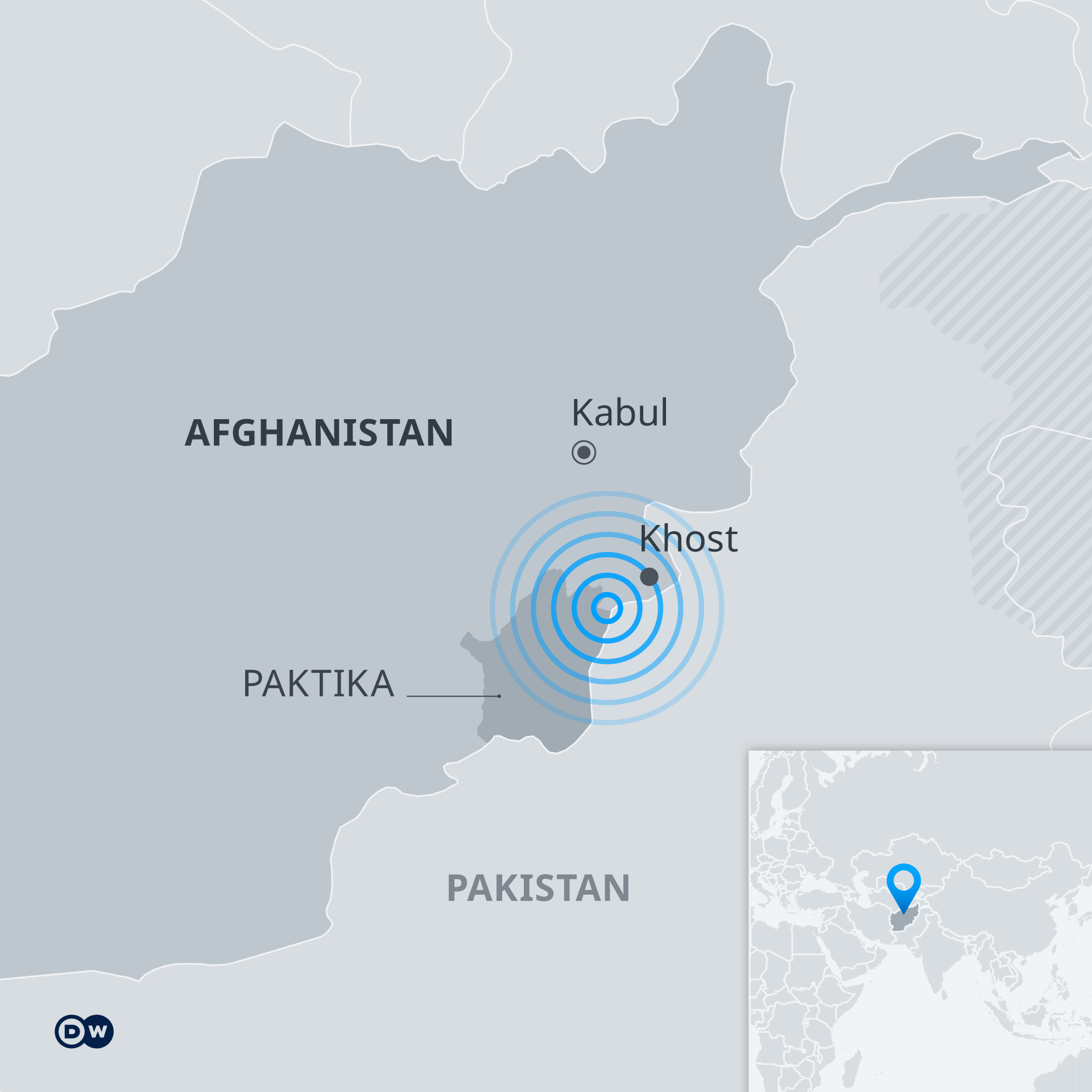 Karte Erdbeben Afghanistan EN
