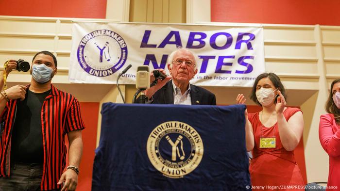 Senator Bernie Sanders, a former candidate for president of the United States, speaks during the Labor Notes conference, in Chicago