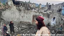 22,06.2022
In this photo released by a set-run news agency Bakhtar, Afghans look at destruction caused by an earthquake in the province of Paktika, eastern Afghanistan, Wednesday, June 22, 2022. (Bakhtar News Agency via AP)