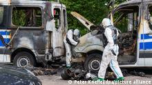 ألمانيا: اندلاع نيران في 8 سيارات شرطة قبيل قمة مجموعة الـ7 