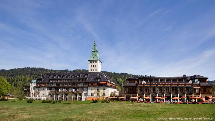 Deutschland Bayern Schloss Elmau 