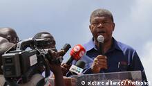 (170824) -- LUANDA, Aug. 24, 2017 () -- Joao Lourenco, presidential candidate for Angola's ruling People's Movement for the Liberation of Angola (MPLA), addresses his supporters at a campaign rally in Dala, Angola, on April 5, 2017. Preliminary results of Angola's election issued on Aug. 24 by the National Electoral Commission (CNE) placed the ruling People's Movement for the Liberation of Angola (MPLA) party and its candidate Joao Lourenco in the winning position with 64.57 percent of the scrutinized votes. (/Xu Kunpeng)